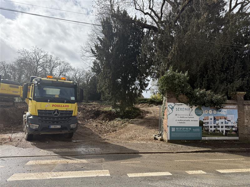 Projet Sérénie Chartres : avancement du chantier rue du Bourgneuf
